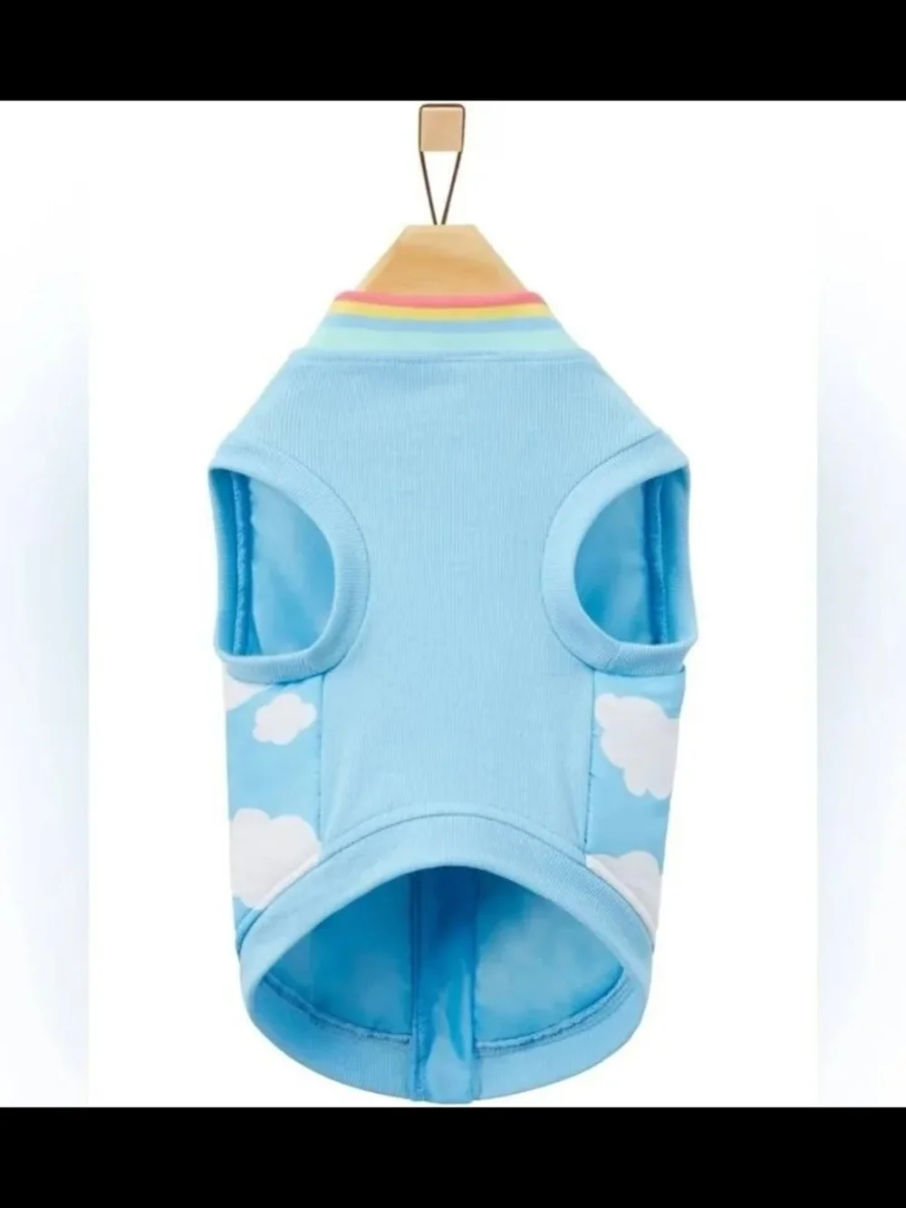 Wag-a-tude Cloud Print Blue Dog Jacket with Zipper